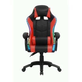 Gamer szék fekete - piros Combat LED