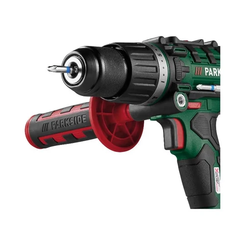 ParkSide PSBSA 20-Li E4  Kétsebességes akkus fúró, ütvefúró, behajtó gép, 20V, 45Nm, kofferben