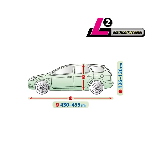 Perfect Garage autótakaró ponyva 430-455 cm – L2 hatchback/kombi