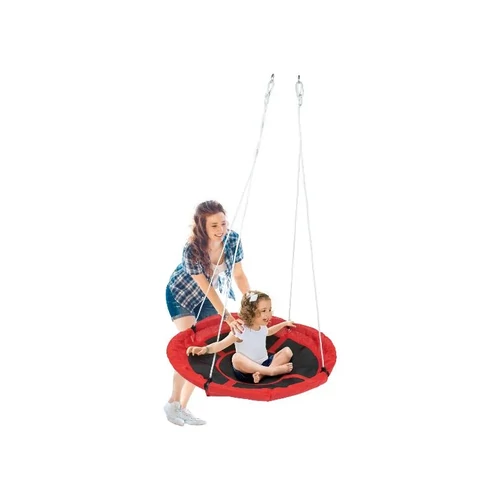 PlayTive Junior 113 cm átmérőjű, 150 kg teherbírású fészekhinta, piros-fekete