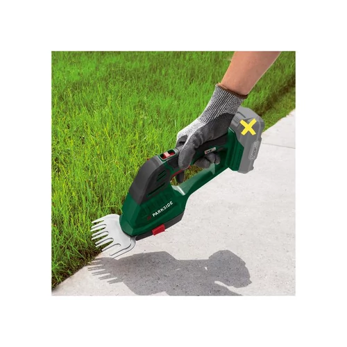 ParkSide PAGS 20-Li A1 SOLO SET 2 az 1-ben akkus sövényvágó és fűnyíró olló, 20 V