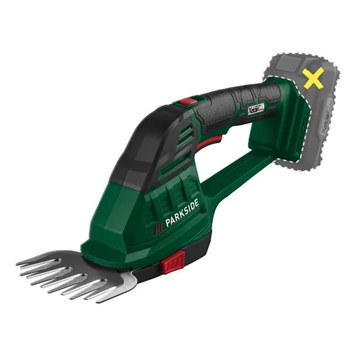 ParkSide PAGS 20-Li A1 SOLO SET 2 az 1-ben akkus sövényvágó és fűnyíró olló, 20 V