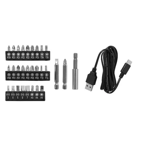 PARKSIDE  PAS 4 D7 SET akkus csavarhúzó 4V 10Nm – kompakt készlet cserélhető fejekkel