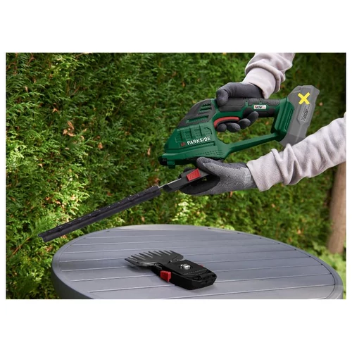 ParkSide PAGS 20-Li A1 SOLO SET 2 az 1-ben akkus sövényvágó és fűnyíró olló, 20 V