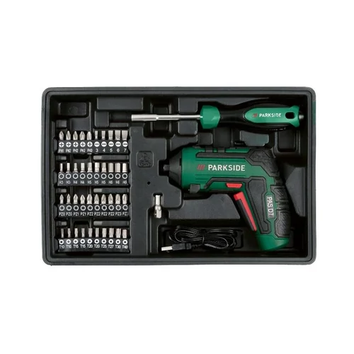 Szerszámtáska akkus csavarhúzóval PWBM A1 92 darabos készlet