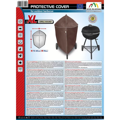 Grill takaróponyva Kegel, poliészter, vízálló, UV álló, gömb XL (70–85 × 78 cm)