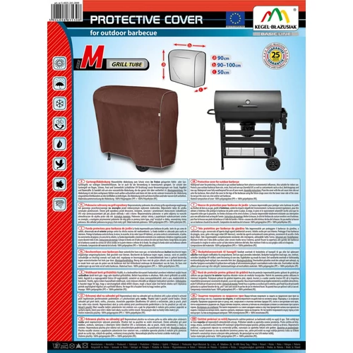 Kerti grill védőponyva (90 x 90-100 x 50 cm) cső M