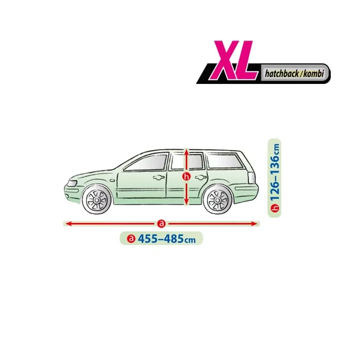 Perfect Garage autótakaró ponyva 455-485 cm  - XL Hatcback/kombi