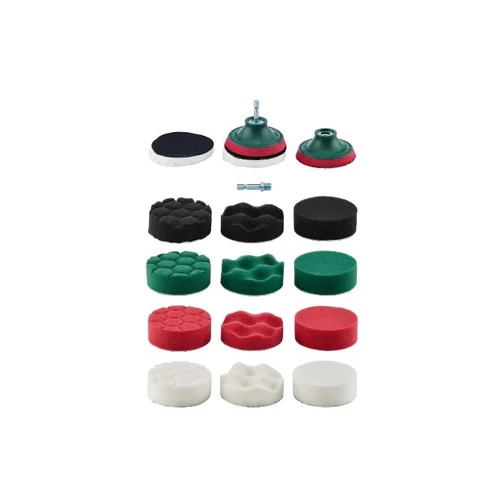 Polírozó feltét és szivacskészlet, 31 darabos