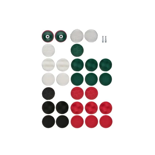 Polírozó feltét és szivacskészlet, 31 darabos