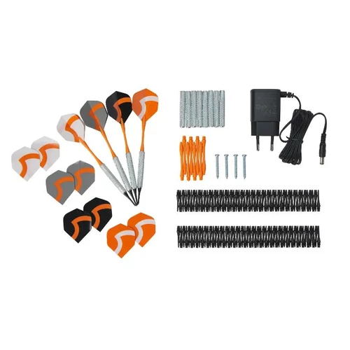 Crivit LED kijelzős elektromos darts tábla készlet, 3 x 4 dart szettel, póthegyekkel kék színű