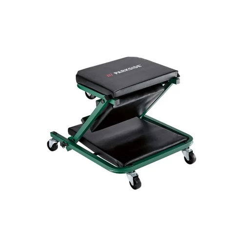 ParkSide PRW 2 A1 GR  gurulós összecsukható aláfekvő szerelőágy és műhelyszék, 2 az 1-ben