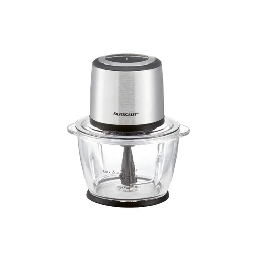 SilverCrest SMZE 500 C2 nemesacél 500W 1,2L üveg tálas konyhai aprító, jégdaráló