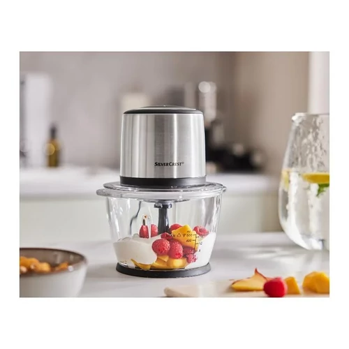 SILVERCREST konyhai aprító 500W 1,2L – üveg tálas jégdaráló, inox, SMZE 500 C2