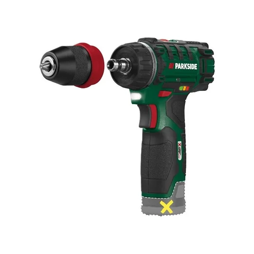 PARKSIDE PBSA 12 E4 akkus fúró-csavarozó levehető tokmány, 12V 28Nm – Li-ion