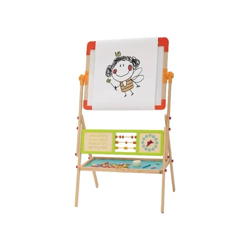 Lupilu Kétoldalas mágneses tábla rajzoláshoz, íráshoz, számoláshoz kiegészítőkkel