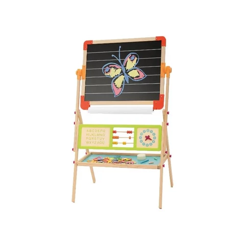 Lupilu Kétoldalas mágneses tábla rajzoláshoz, íráshoz, számoláshoz kiegészítőkkel