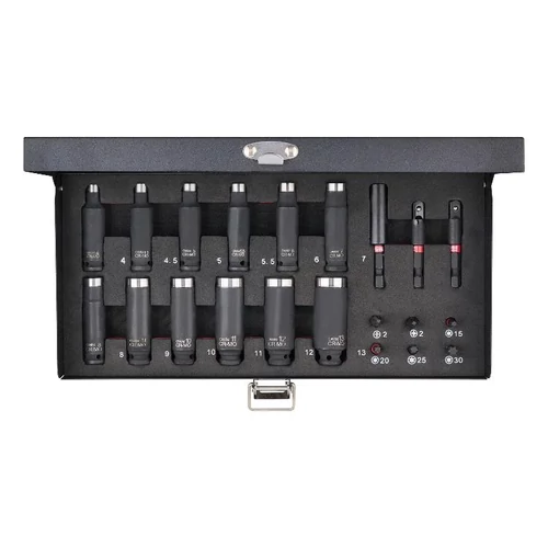 Parkside Performance Ütvecsavaros dugókulcs- és bitkészlet, 21 darabos