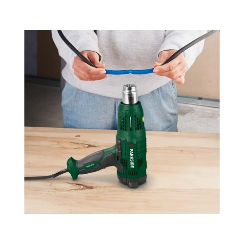 ParkSide PHLGD 2000 C4 Forrólevegőfúvó, hőlégfúvó, 4 féle tartozék fejjel, 2000W elektromos