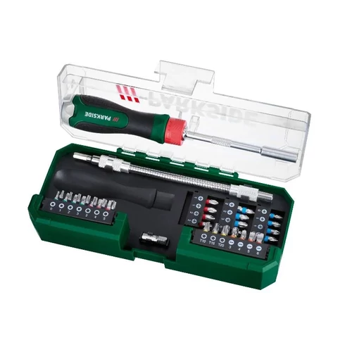 Parkside racsnis csavarhúzó bit készlet 43 darabos készlet
