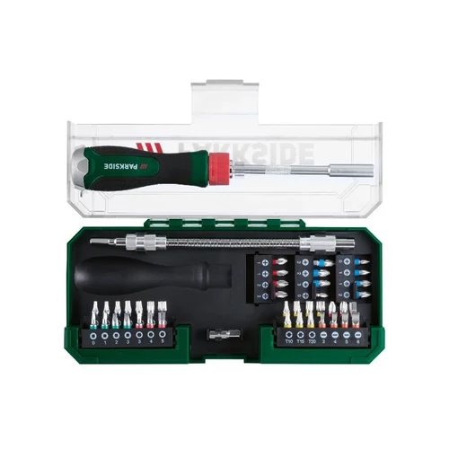 Parkside racsnis csavarhúzó bit készlet 43 darabos készlet