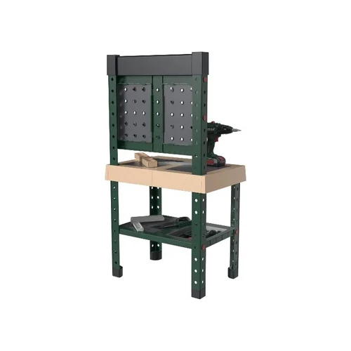 Lupilu műanyagból készült játék munkapad, szerelőasztal szerszámokkal és fúrógéppel, 77 részes