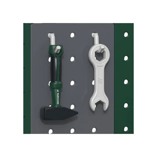 Lupilu műanyagból készült játék munkapad, szerelőasztal szerszámokkal és fúrógéppel, 77 részes