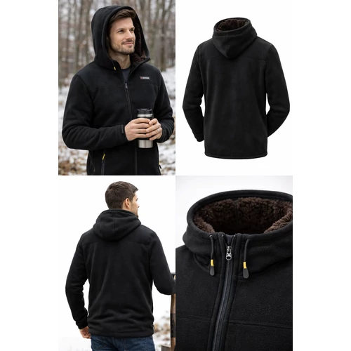 Parkside férfi polár pulóver cipzáras oldalzsebes kapucnis