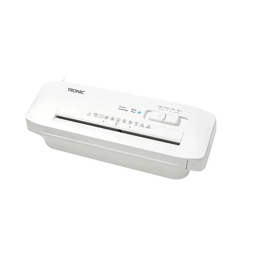 TRONIC TAV 190 A1 iratmegsemmisítő kerek-szögletes papírkosárra fehér