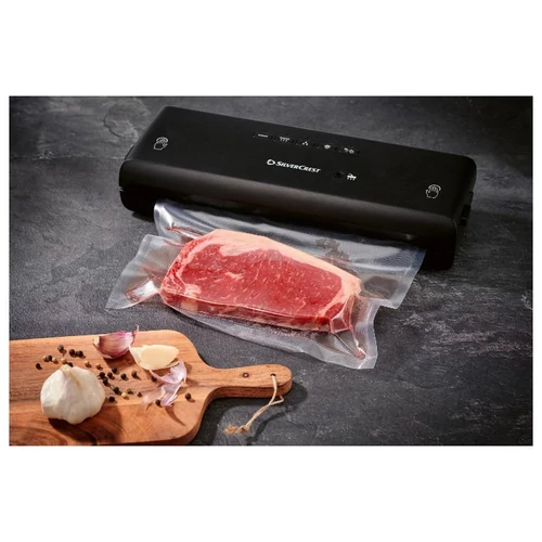 SilverCrest SV 130 A1 vákuumcsomagoló,fóliahegesztő, WET és SOFT programmal,130 W / fekete 