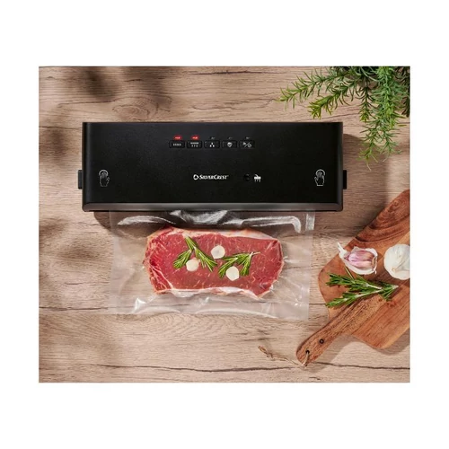 SilverCrest SV 130 A1 vákuumcsomagoló,fóliahegesztő, WET és SOFT programmal,130 W / fekete 