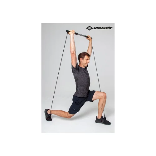 Erősítő fitneszrúd gumis expanderrel 