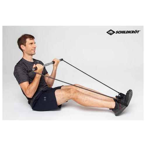 Erősítő fitneszrúd gumis expanderrel 