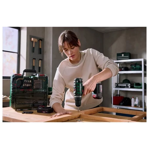 ParkSide PABS 20-Li i9 SET Akkumulátoros fúrógép, csavarozó, behajtó, 2 db Li-ion akkuval kofferben