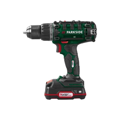 ParkSide PABS 20-Li i9 SET Akkumulátoros fúrógép, csavarozó, behajtó, 2 db Li-ion akkuval kofferben