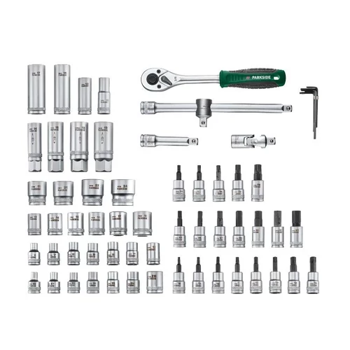 PARKSIDE PSSS 65 A1 dugókulcskészlet 65 részes – racsnis kulcskészlet