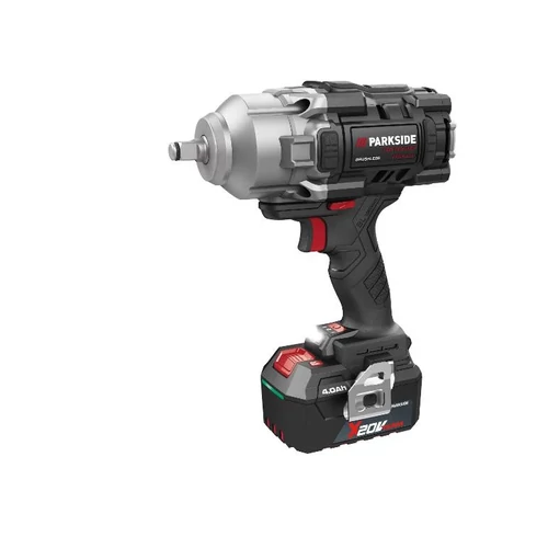 ParkSide Performance PASSP 20-Li C4  Akkus autó ütvecsavarozó kerékkulcs akkuval 20V/4(Ah) és töltővel szénkefe nélküli motor,tartozékokkal,1898 Nm