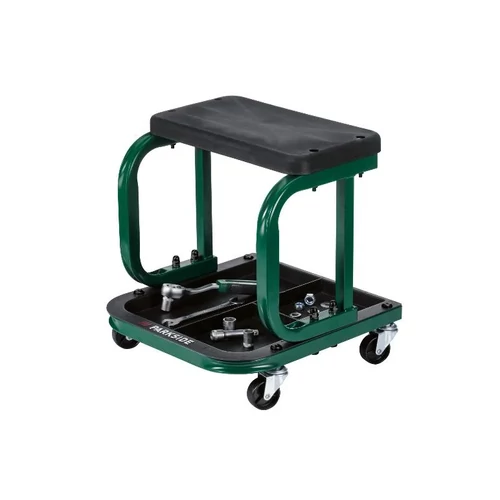 ParkSide WWS-WRS-H01 Gurulós műhelyszék tárolórekeszekkel, zöld, max. 125 kg 