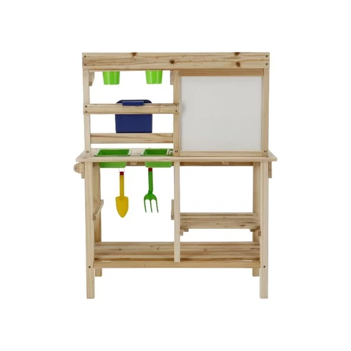 Lupilu kültéri - kerti fa játékkonyha,babakonyha fából, mosogatóval, főzőlappal, 78 x 95 x 34 cm