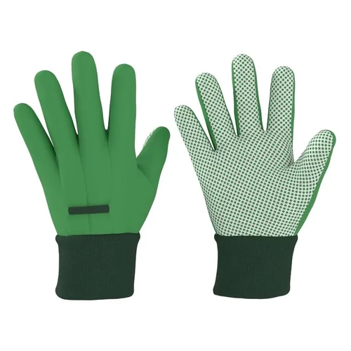 Parkside Kerti kesztyű csúszásgátló mintázattal zöld-levél mintával 2pár/szett