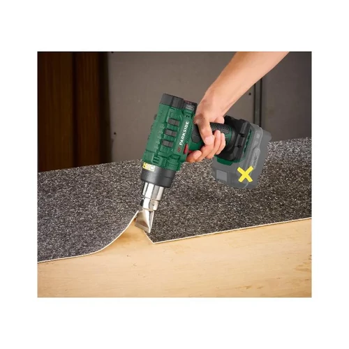 ParkSide PHLGA 20-Li D3 SOLO akkumulátoros hőlégfúvó, tartozékokkal, kofferben akkumulátor és töltő nélkül