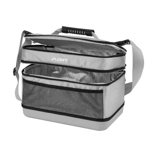 CRIVIT Prémium uzsonnástáska 12 L 20 × 33 × 23 cm szürke