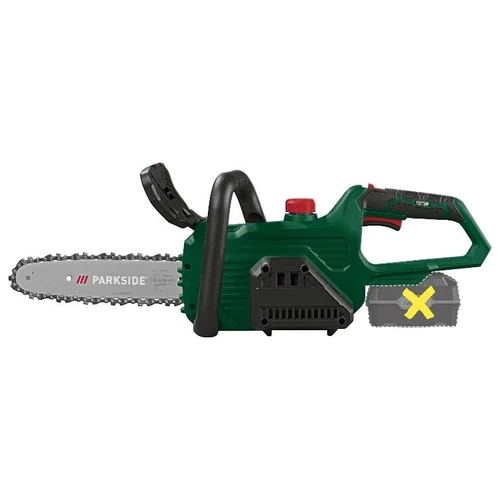 ParkSide Akkumulátoros láncfűrész, PAKS 20-Li E5 20 V, 23 cm-es vezető (akku és töltő nélkül)