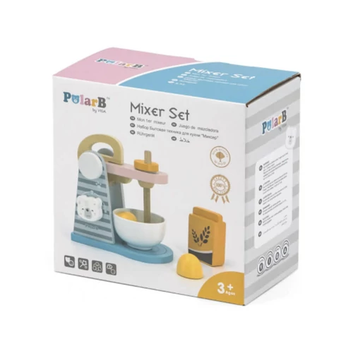 Mixergép  Fa pasztell színű játékkonyha kiegészítő