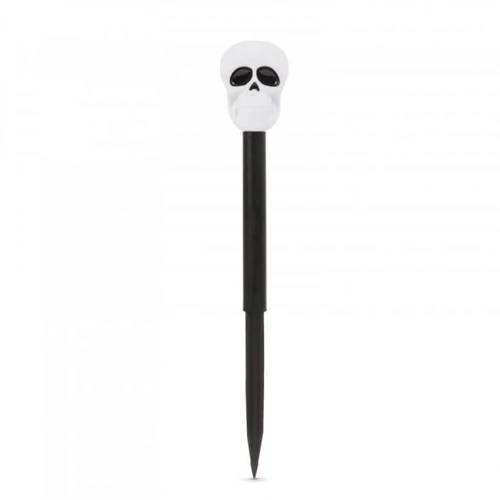Halloween Led-es szolár lámpa koponya műanyag 6 x 5 x 26 (+11) cm