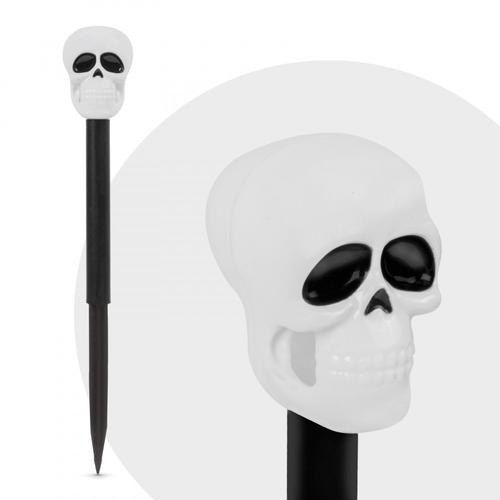 Halloween Led-es szolár lámpa koponya műanyag 6 x 5 x 26 (+11) cm