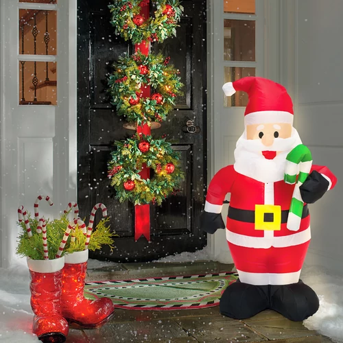 Felfújható mikulás - 120 cm - IP44 - 1 LED - hálózati