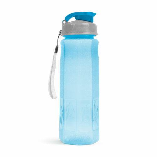 Kulacs - műanyag, átlátszó kék- 800 ml Sport