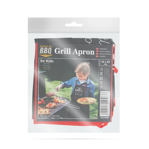 Grill kötény gyerek méret 44 x 60 cm - fekete