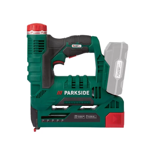 ParkSide akkus tűzőgép, kapocs + szeg, akkumulátor és töltő nélkül PAT 20-Li A1 20V